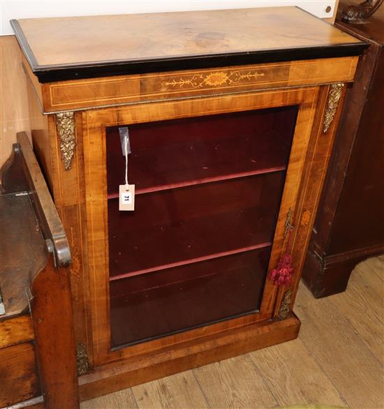 A Victorian walnut pier cabinet, W.75cm, D.32cm, H.99cm